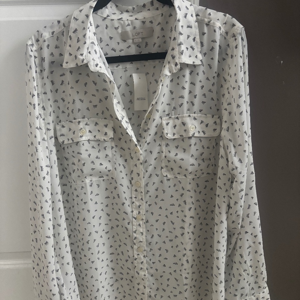 LOFT Button Up Tshirt- Brand New With Tag